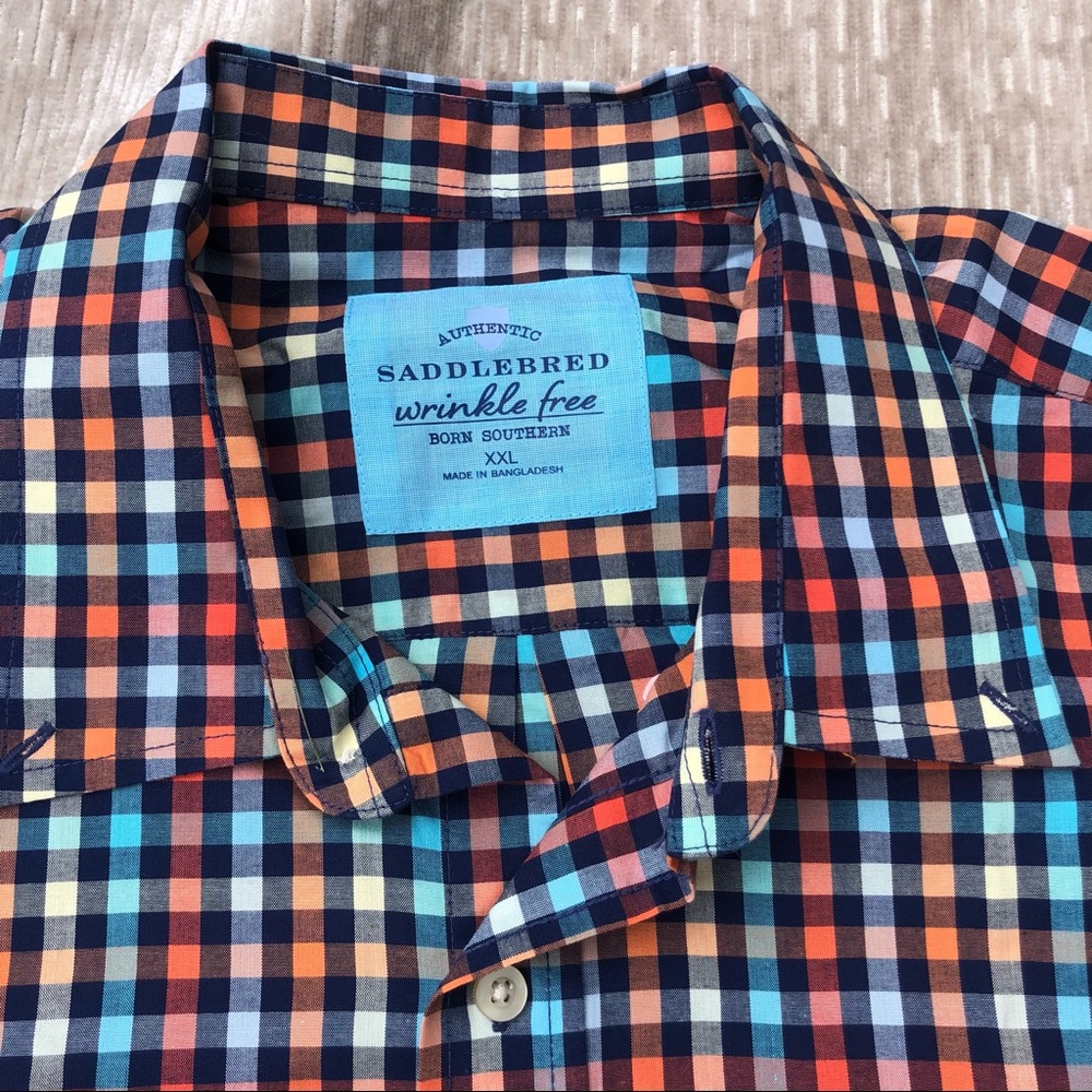Saddlebred Short Sleeve Checked XXL
